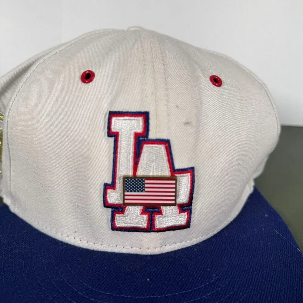 Los Angeles Dodgers New Era 9FIFTY Snapback Hat Stars USA Flag Navy Blue